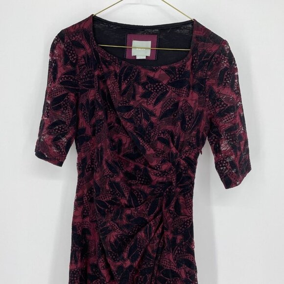Anthropologie Maeve  Elorn Red black lace dress - Picture 14 of 16